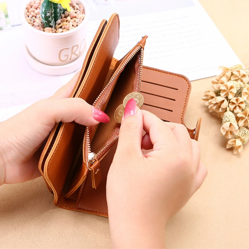 Product image KAHASIL - Dompet Lipat Wanita Panjang Kulit PU Leather KHDP25 all variant Abu-Abu