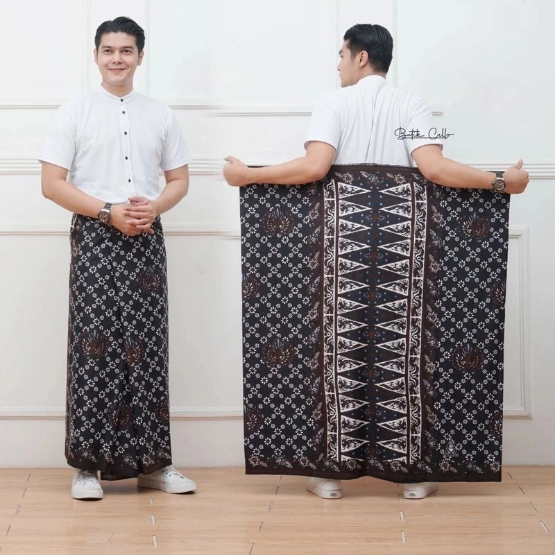 Product image Batik Alfin - Sarung batik pria dewasa motif trutum sarung dewasa Sarung Hitam