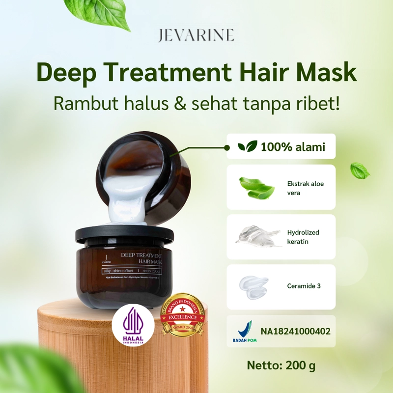 Product image Jevarine - Silky Anti Frizz Hair Cream & Deep Treatment Hair Mask Bundling 1 Paket