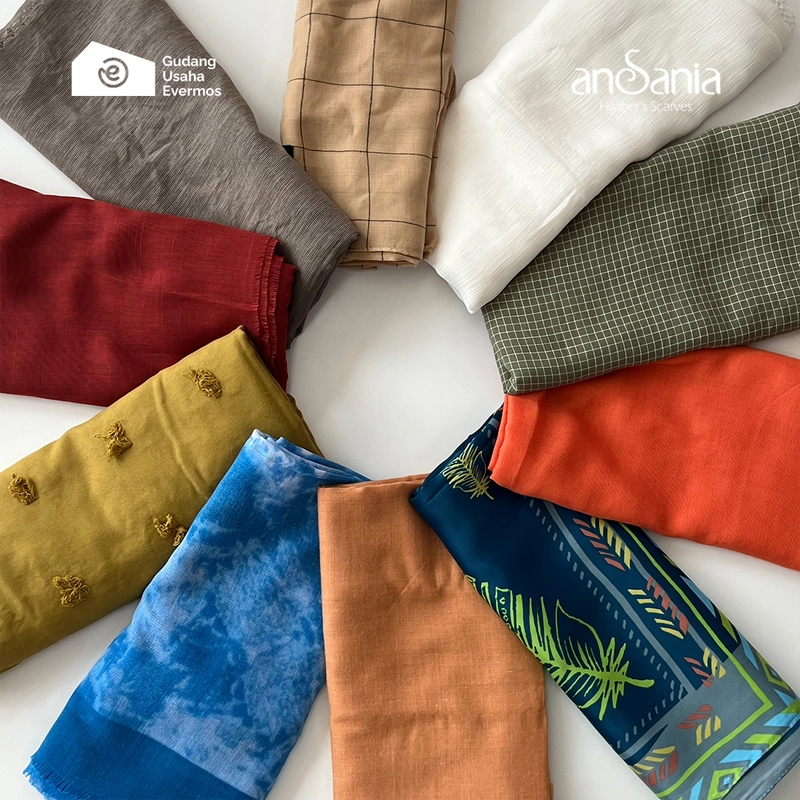 Product image Gudang Usaha Evermos - Paket Usaha Hijab 10 - Ansania All Size Random