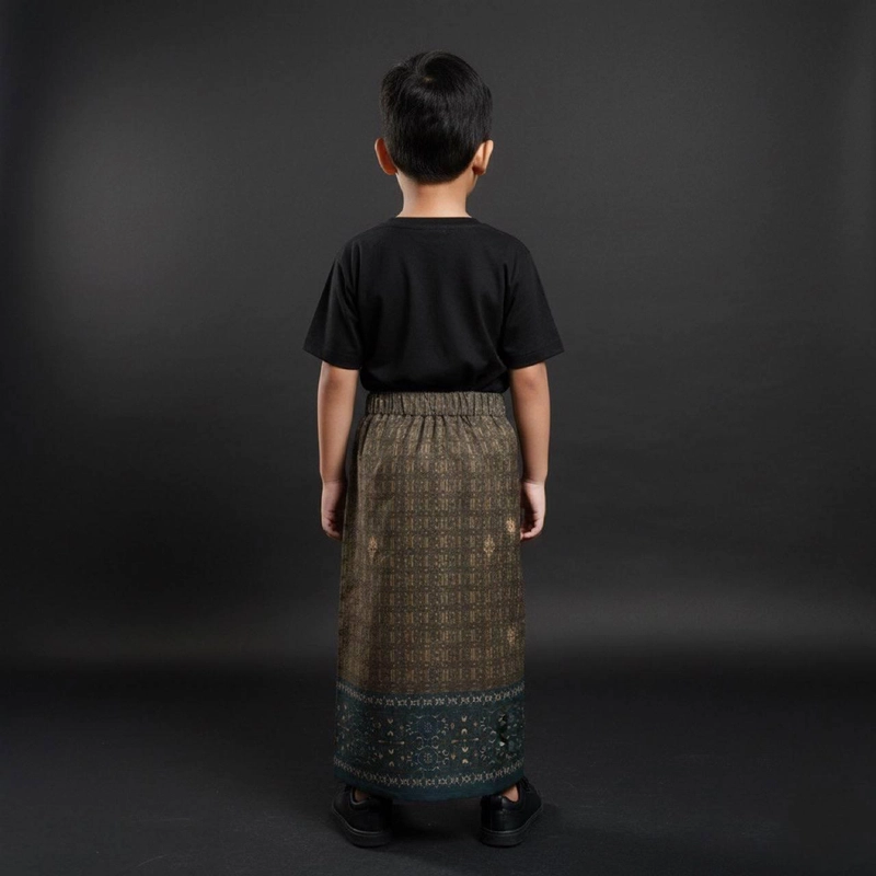 Product image Kois Batik - Sarung anak instan simpel ada karet pinggangnya motif shafa M Coklat
