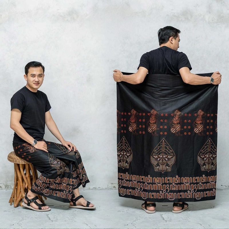 Product image Kois Batik - Sarung Batik Pria Dewasa Motif Wayang Jowo Sarung Dewasa coklat