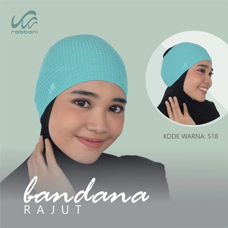 Product image Rabbani - Bandana Rajut All Size Hijau Tosca
