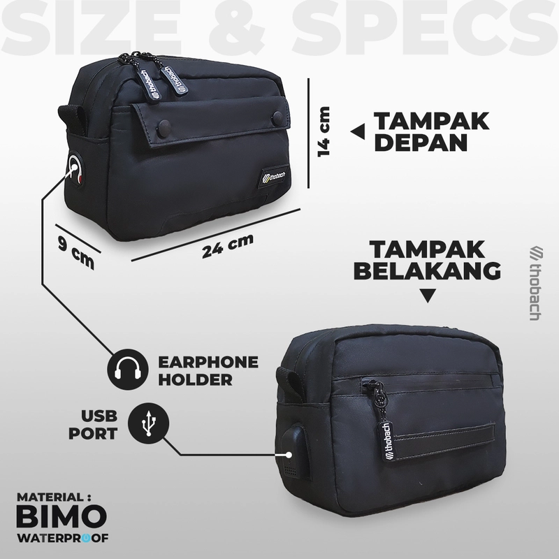 Product image Thobach official - THOBACH Slingbag TENEBRIS ALL SIZE Black