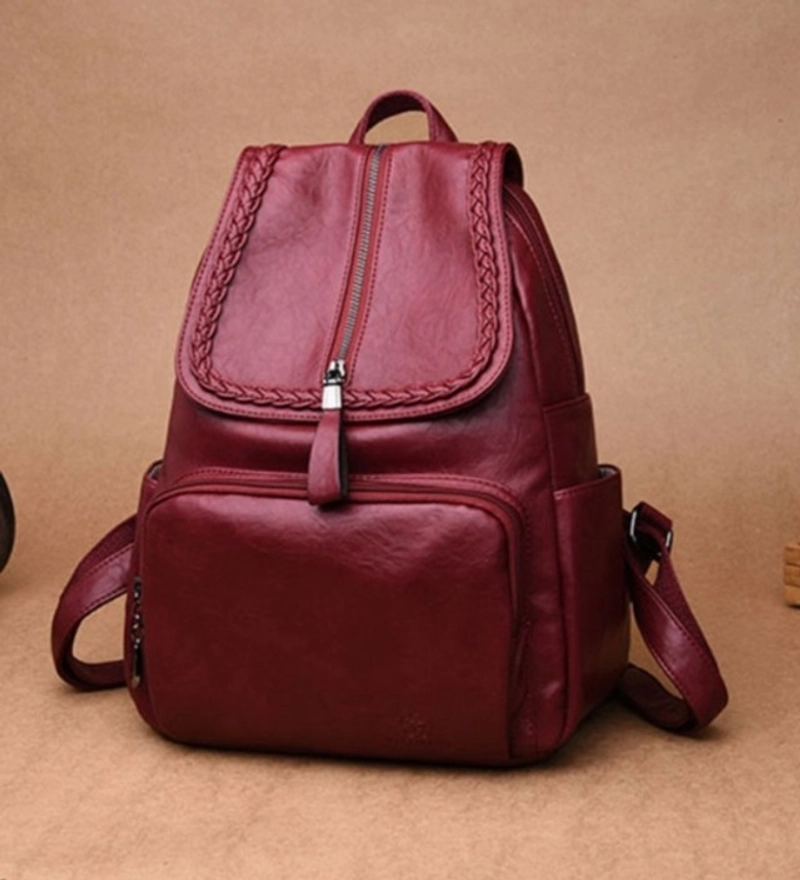 Product image CBL - Tas Ransel Sekolah Kuliah Anyam-Zipper CBLC04AZIP Allsize Merah (Marun)