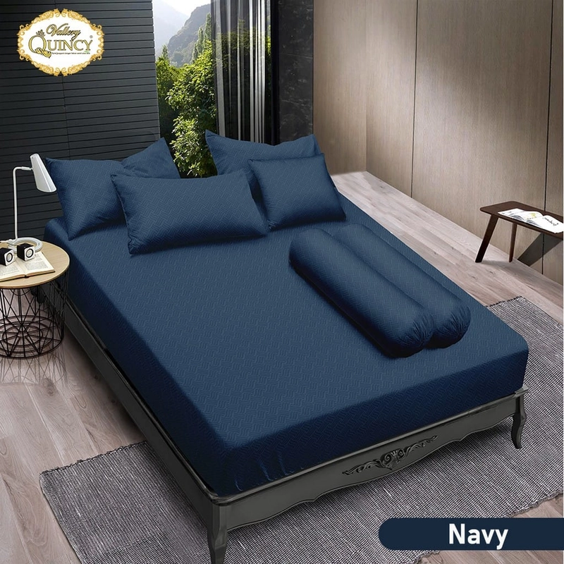 Product image Sprei Vallery Quincy Polos Emboss 160x200 - Navy 160x200 Navy
