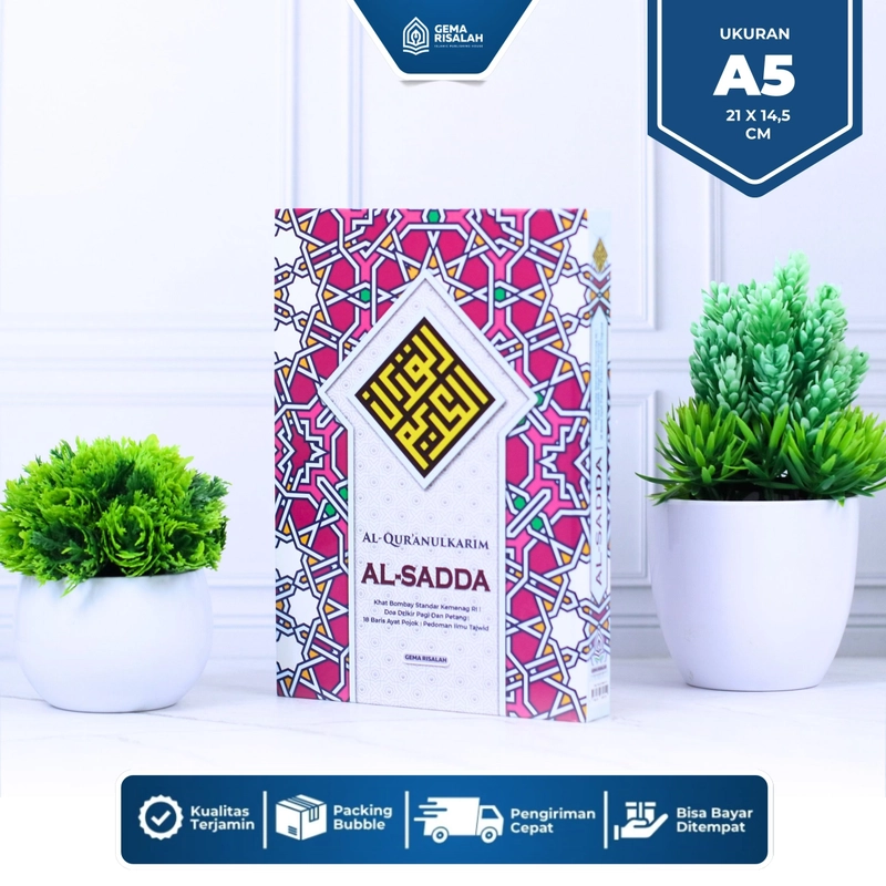 Product image Gema Risalah - Alquran Al Sadda A5 Khat Bombay Premium HVS 15 x 21cm Non Terjemah A5 Milenial Ungu