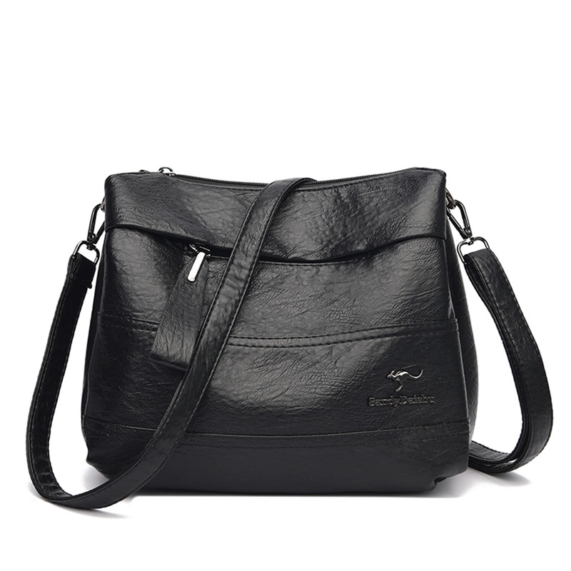 Product image Tas Selempang dan Bahu Wanita Shireen Sling Bag Bahan Semikulit Sintesisi Banyak Saku Banyak Warna Medium Hitam