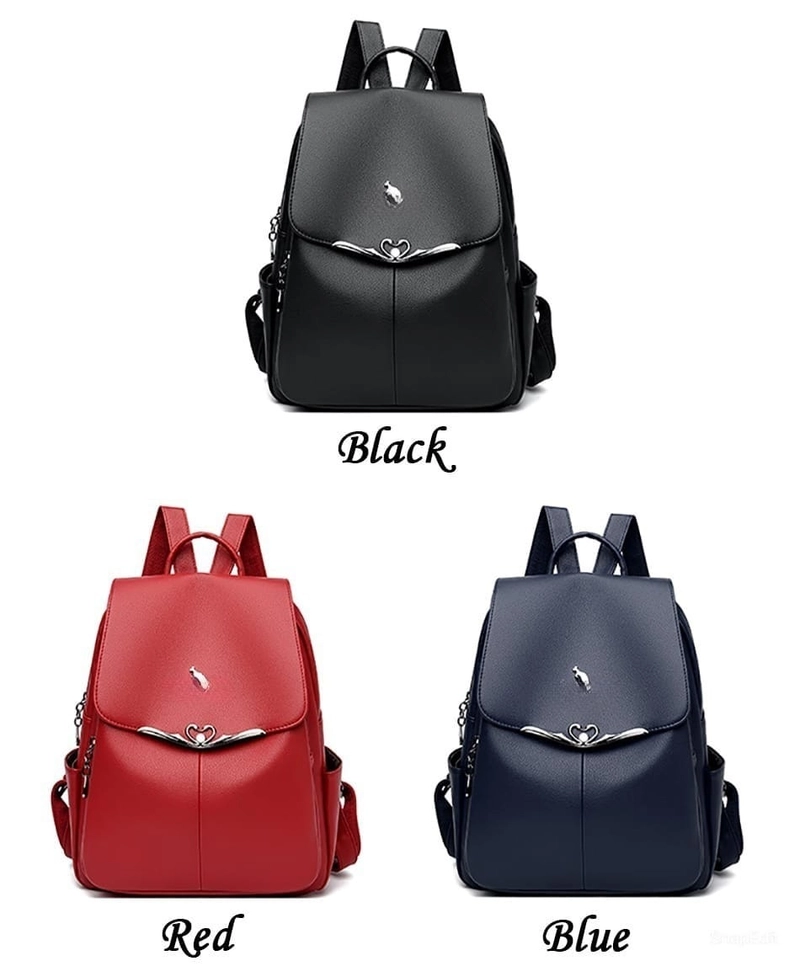 Product image Alcaff - Tas Ransel Fashion Tas Gendong Wanita Nadia Terbaru 32x26x13 Merah