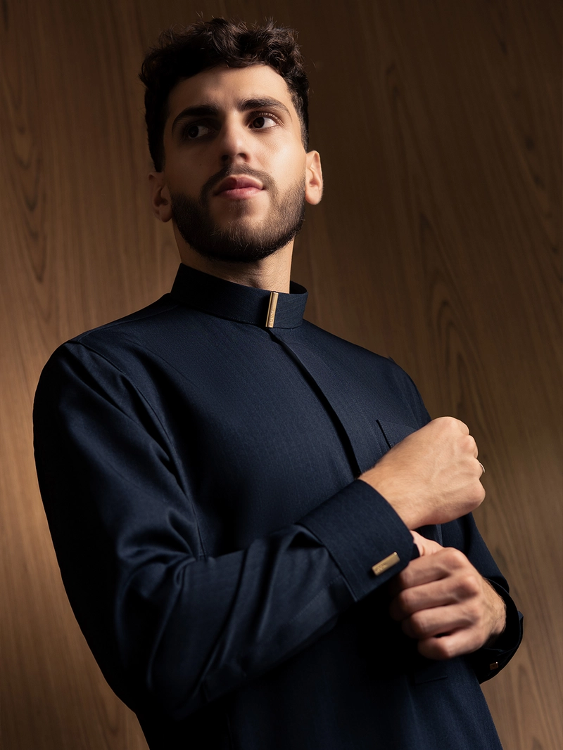 Product image Local Project - Fahd Midnight Navy - Jubah Pria Dewasa Gamis Lengan Panjang S Navy