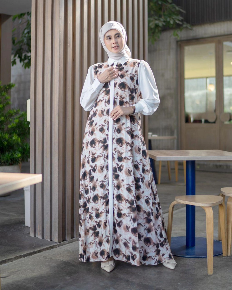 Product image Kois Batik - Gamis kinanti terbaru modern sangat nyaman dipakai cantik M Gamis kinanti