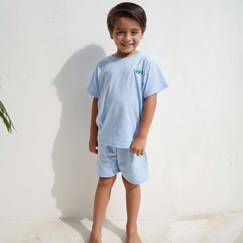 Product image Kiddiposh - Pakaian Set Anak New Patch Set by Lala Koala 4 - 5 Years Baby Blue Car
