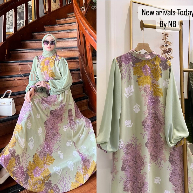 Product image Khisna collection - New collection gamis set zaraa best seller bawah klok Allsize Sage