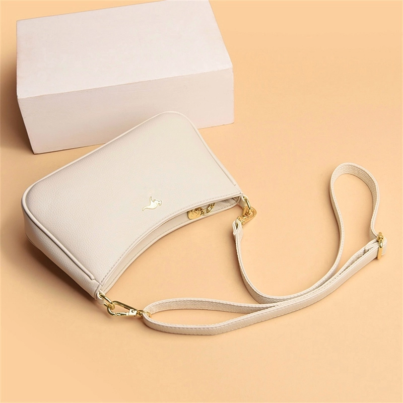 Product image CBL - NOORA SLINGBAG - Tas Selempang dan Tas Bahu Wanita Noora Bahan Semikulit Double Tali 4 Variasi Warna Small-Medium Putih