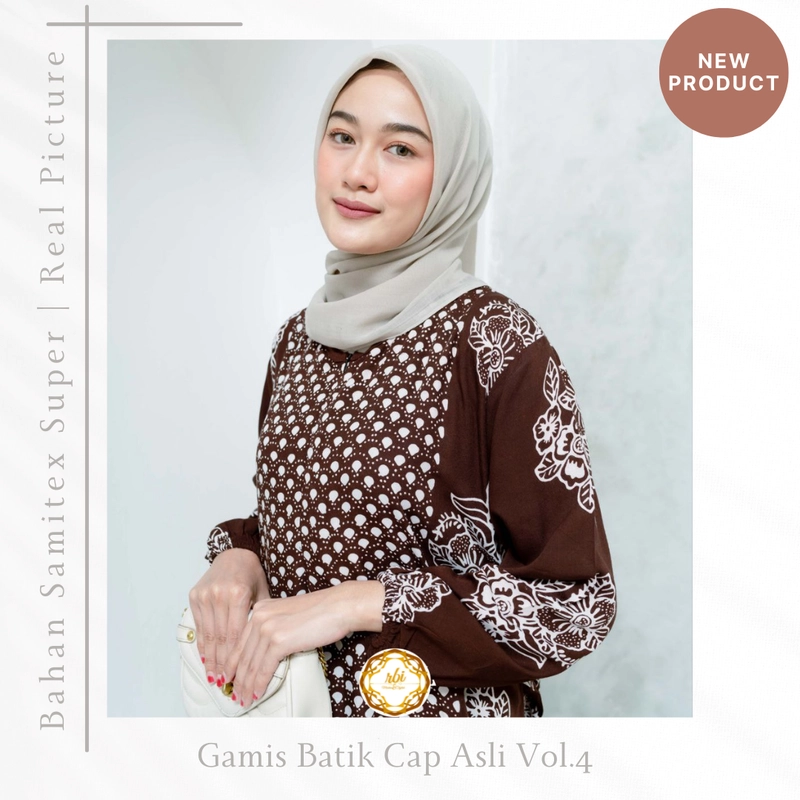 Product image Batik Gamis Cap Asli Vol.3 Bahan Samitex Super ALLSIZE A