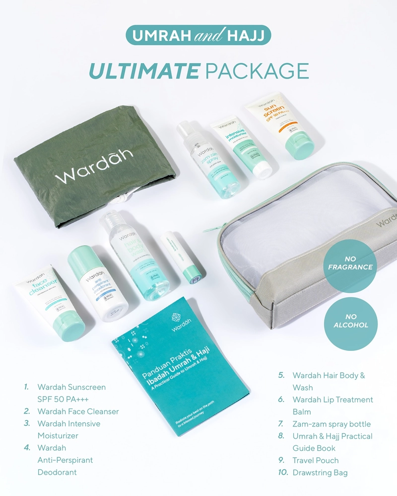 Product image SUPLAI SHOP - Paket Skin Care Wardah Kahf Travel Umrah Paket Lengkap