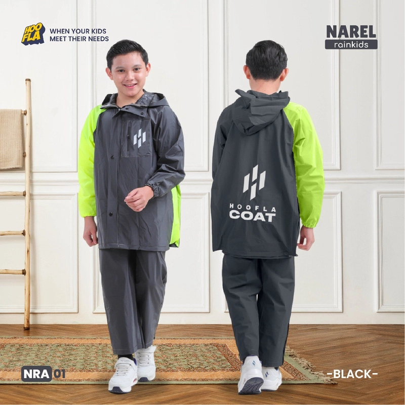 Product image Hoofla - Hoofla - Jas Hujan Anak Narel Rainkids M (NRA 01) Black