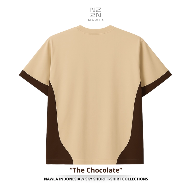 Product image NAWLA - Kaos Twotone Tee Lengan Pendek S Chocolate & Coffee