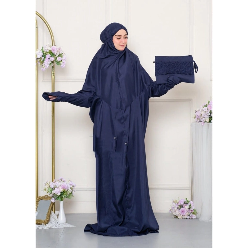 Product image Mukena Viona Terusan Dewasa Mikro Premium All Size Navy