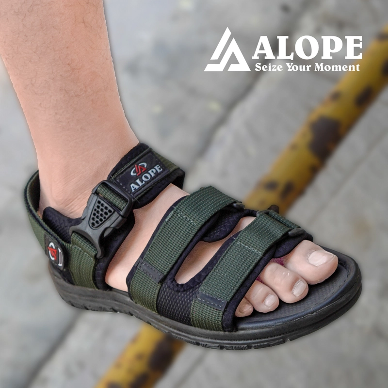 Product image ALOPE OFFICIAL - SANDAL YEAGER ALOPE TEBAL BESTSELLER PRIA WANITA SIZE DEWASA READY 39 ARMY