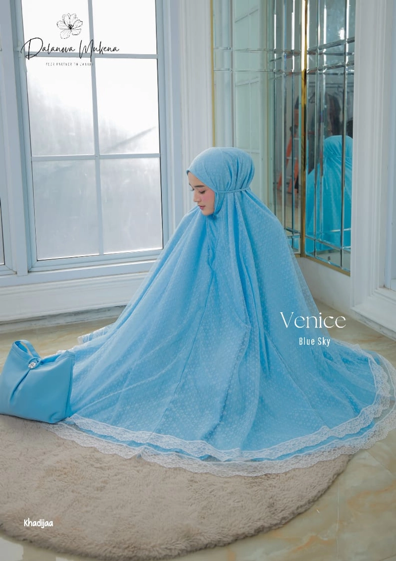 Product image AL Irsyad Store - MUKENA DALANOVA VENICE JUMBO BLUE SKY