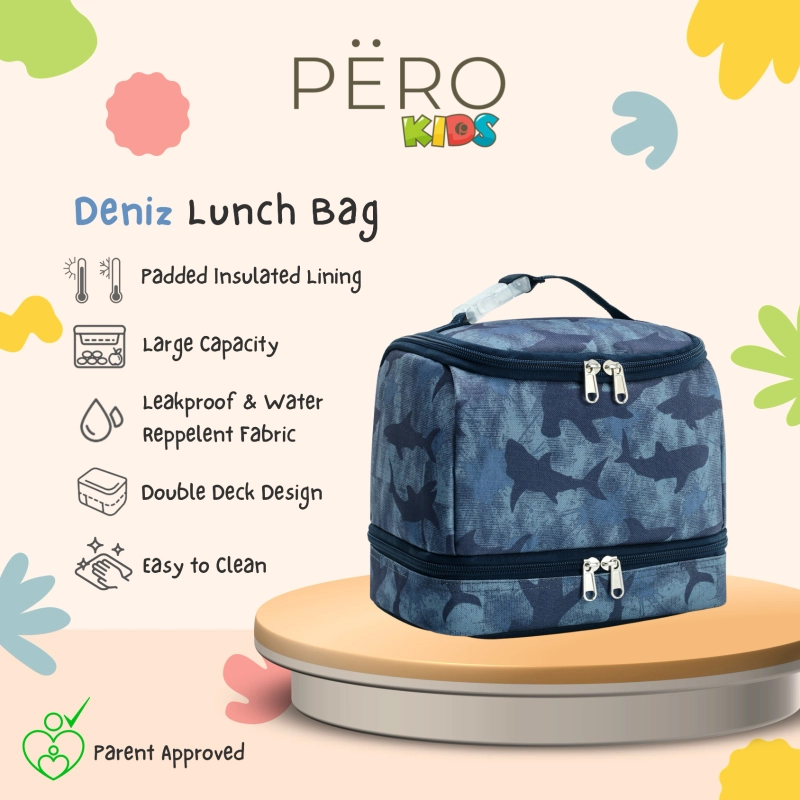 Product image Pero Indonesia - Pero Kids Double Decker Lunch Bag Tas Bekal Makanan Hinata Double Decker