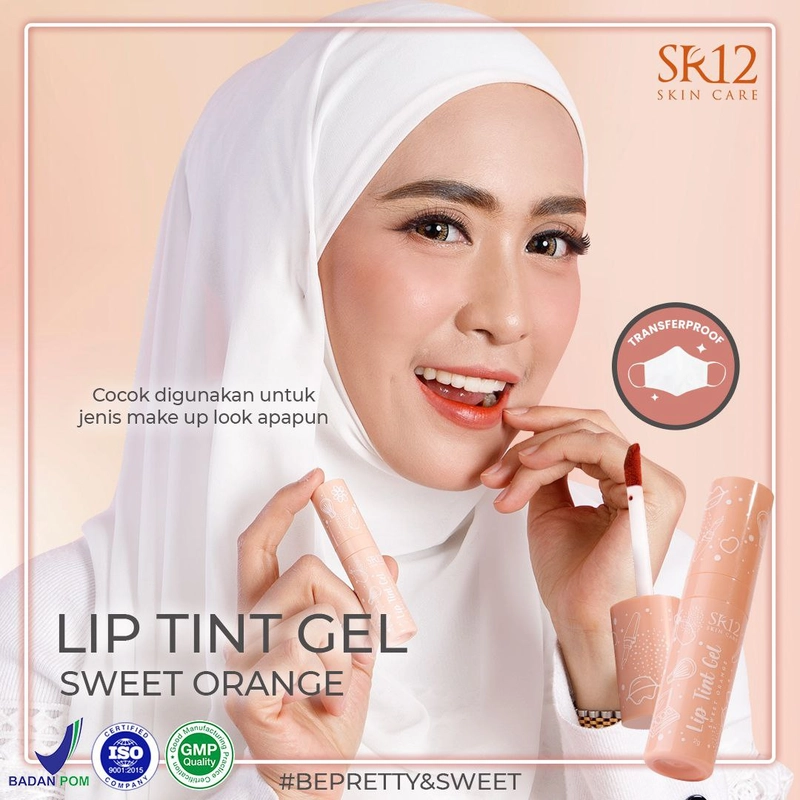 Product image SR12 Liptint Gel Sweet Orange Natural Finish Melembabkan Dan Menutrisi Bibir 2g Sweet Orange