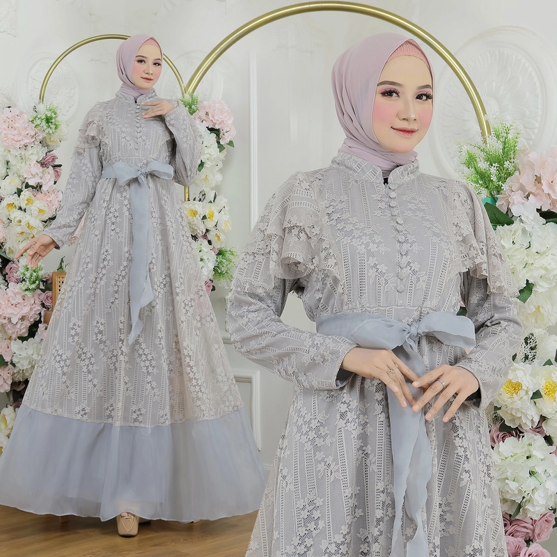Product image astro - maxi dres wanita biamsa realpict M/L abu