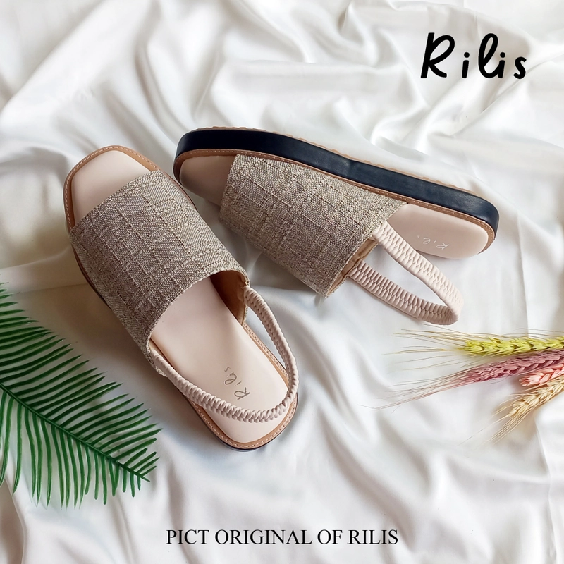 Product image Rilis - Sandal Wanita Alika Canvas Platfoam (Rilis 14) 37 Cream