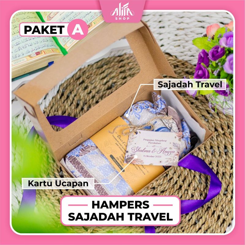 Product image Alifa Sajadah Shop- HAMPERS IDUL FITRI PAKET A 115g Sajadah+Pita+Box