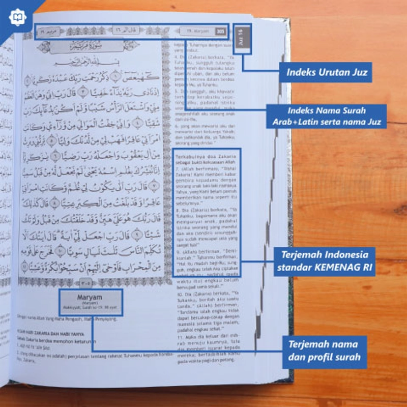 Product image AL-QURAN TERJEMAH AL-HALIM STYLE KLASIK EMAS PERAK UKURAN SEDANG A5 Emas
