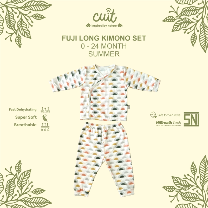Product image Kintakun Baby - Kintakun Baby X Cuit Kimono Set Bayi Snap Button Tangan Panjang Anak Fuji 0-2 Tahun L (1-2 Tahun) Summer
