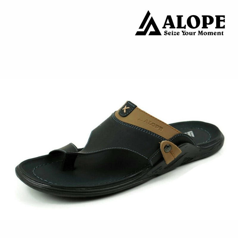 Product image ALOPE OFFICIAL - BUY 1 GET 1 SANDAL ALOPE SANDAL PRIA H 18 KULIT SINTETIS ANTI SLIP 39 hitam