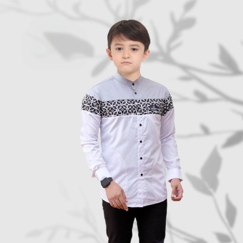 Product image Kois Batik - Baju Koko Anak Kekinian Modern Terbaru Bagus Banget Motif yudistira No 15 Yudustira 01