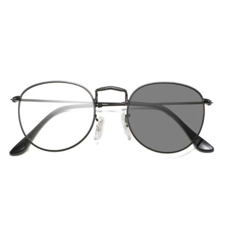 Product image KAHASIL - Kacamata Hitam Photocromic Anti Radiasi Fashion Pria Wanita Bulat PTC003 SILVER all variant