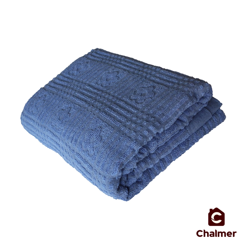 Product image Chalmer - Selimut Katun Merek Chalmer Ukuran 145x200 Terry Cloth Towel Blanket 145x200 cm Blue