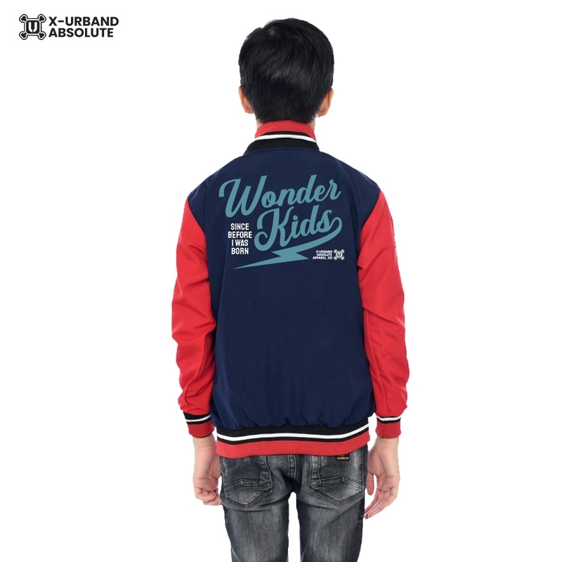 Product image Jaket Varsity Anak Wonderkids K063 S Navy Merah