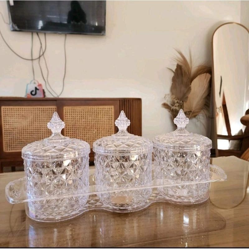 Product image Toko Mawar - Toples Set 3 Pcs 2.000 Gr Putih Bening