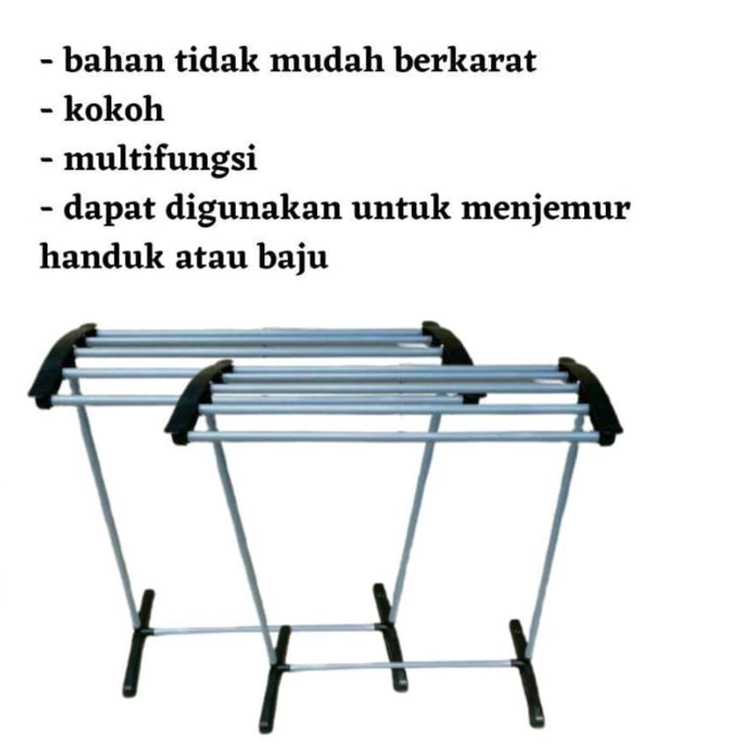 Galeripuko - Jemuran Handuk warna Hitam Jemuran Handuk Hitam [PO 3 hari Kerja]