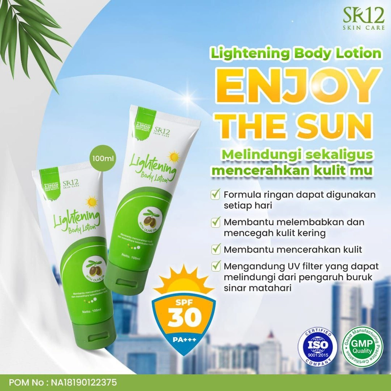 Product image SR12 Lightening Body Lotion SPF 30 PA++ Mencegah Kulit Belang 50 ml Lightening