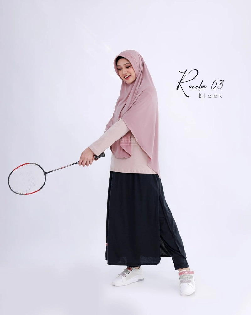 Product image Rocela Rok Celana Muslimah Terbaru Syari Ekonomis all size hitam
