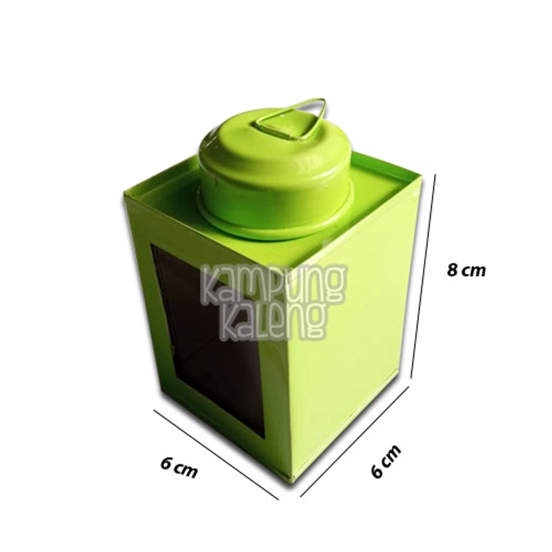 Product image Kampung Kaleng - Kaleng Kerupuk Mini Ukuran 6 x 8 cm 6 x 6 x 8 cm Hijau Muda