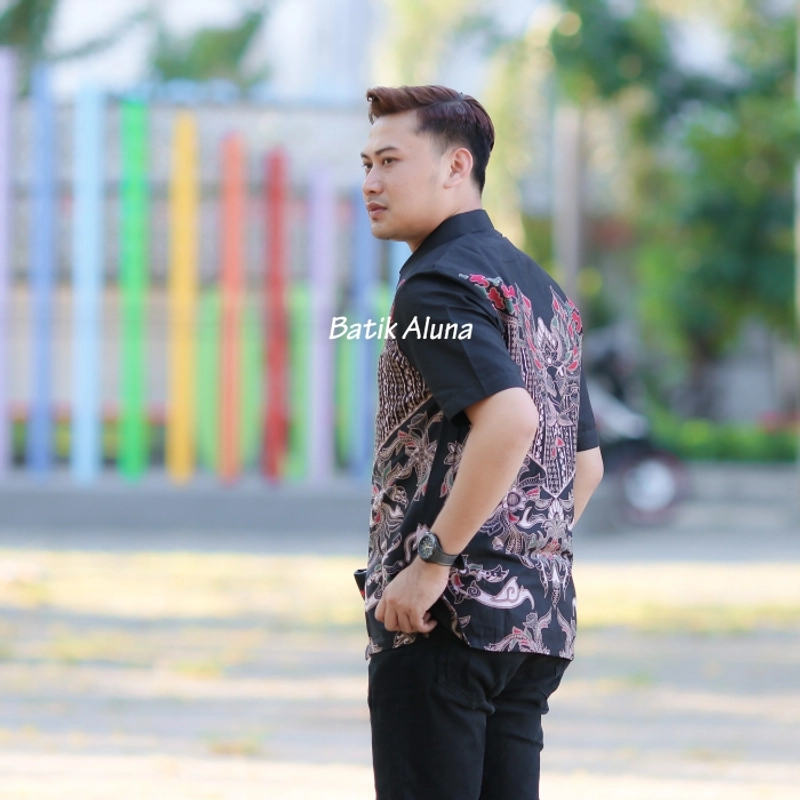 Product image PD08 kemeja batik pria premium lengan pendek reguler full furing baju batik cowok S BATIK