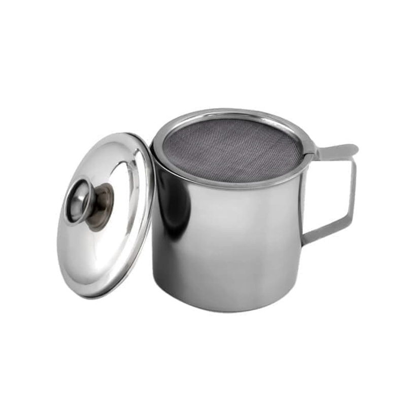 Product image UTAMAMEGA - Oil Pot Stainless Steel Wadah Minyak Dengan Saringan Minyak ROSH Ukuran 13.5cm