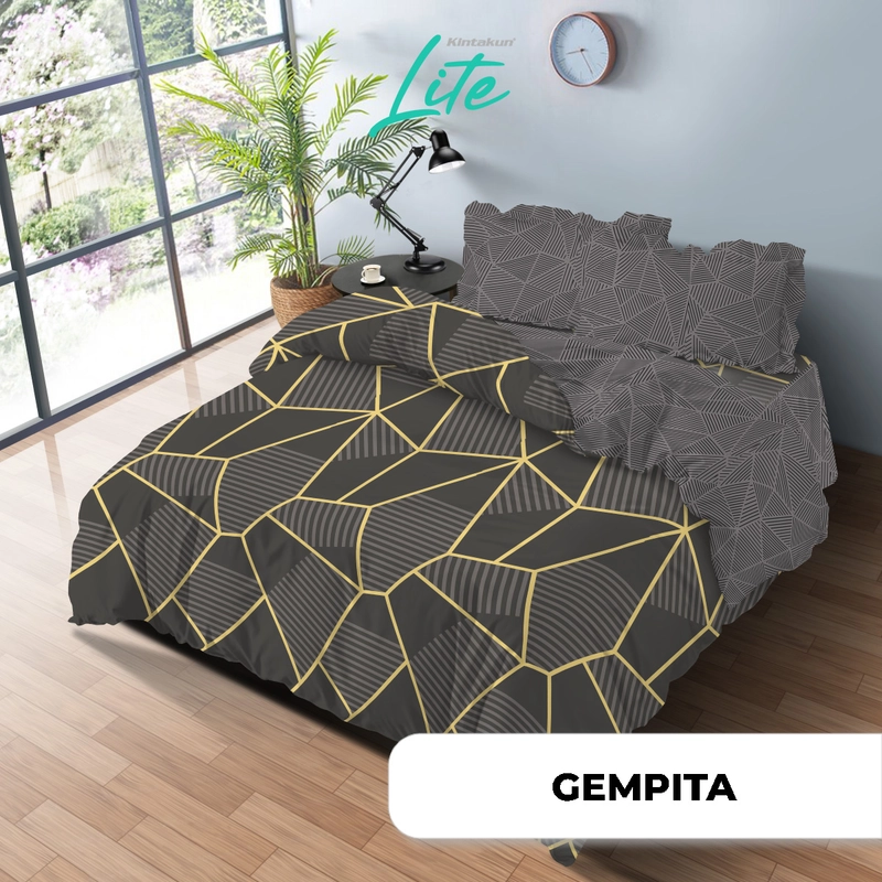 Product image Kintakun - Kintakun LITE Bedcover Set Rumbai 180 x 200 Minimalis Bunga Microfiber 20 cm New 180 x 200 Gempita