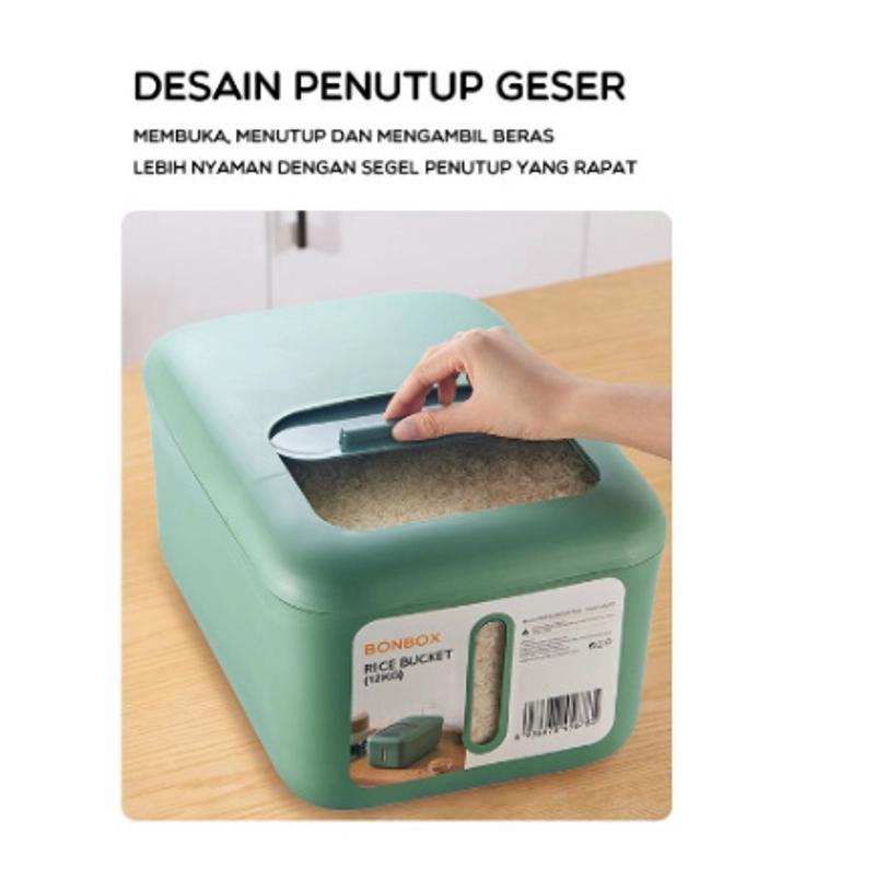 Product image UTAMAMEGA - Tempat Penyimpanan Beras Rice bucket kapasitas 12 Kg Type BKE901