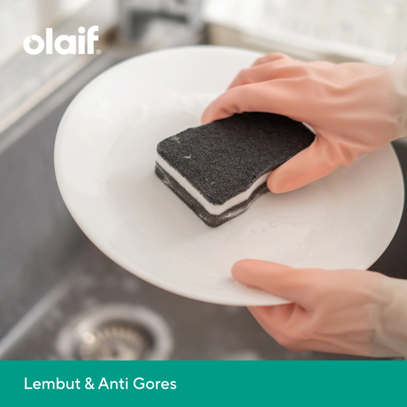 Product image Olaif Durable Cleaning Sponge - Spons Cuci Piring - 3pcs isi 3 Pcs