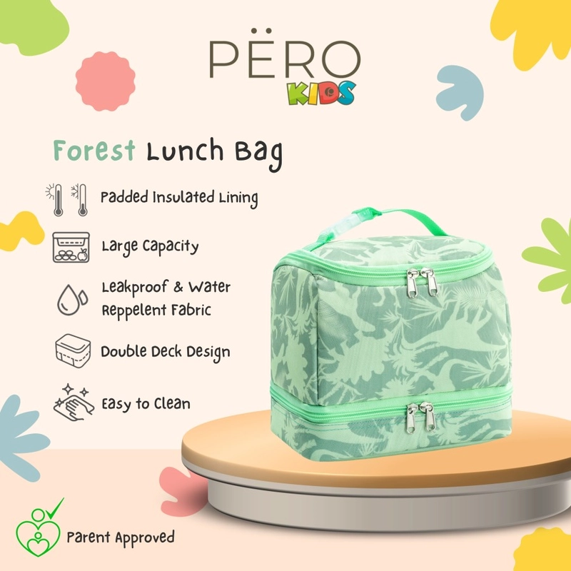 Product image Pero Indonesia - Pero Kids Double Decker Lunch Bag Tas Bekal Makanan Hinata Double Decker