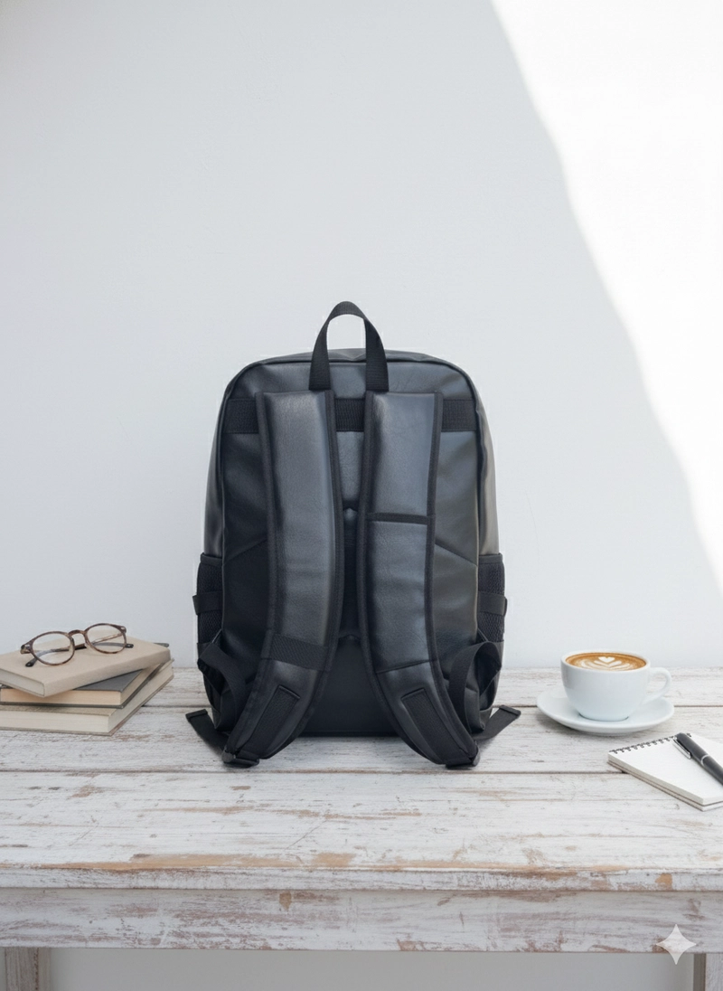 Product image CBL - Tas Ransel THEON Ransel Backpack Pria Wanita Bahan Semikulit Sintesis PremiumGlossy Tas Laptop Big Hitam