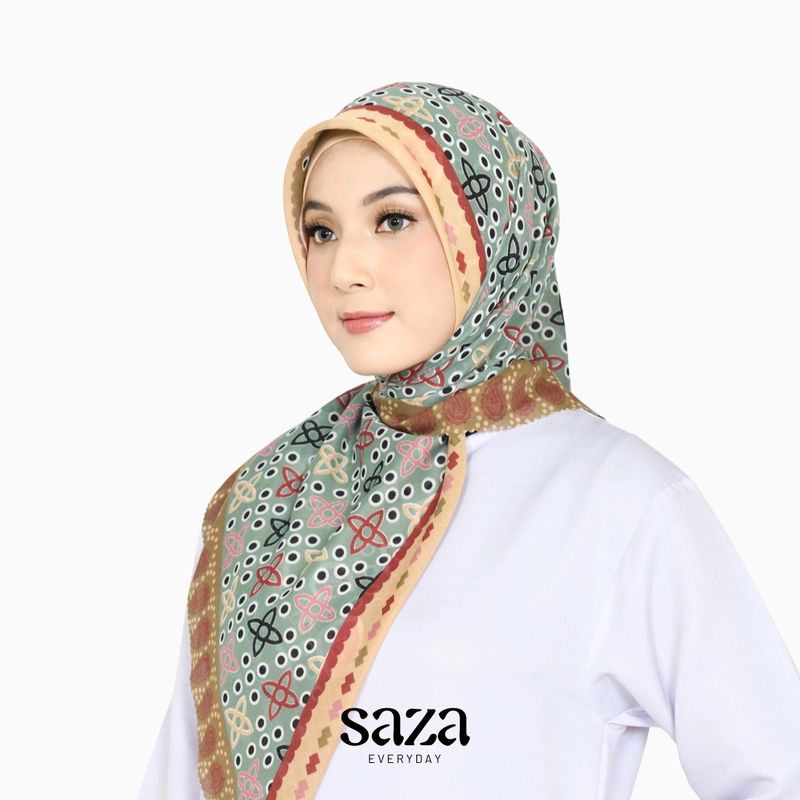 Product image SAZA Everyday - Noura Series Fusion Bliss / Voal Square / Hijab Motif Voal Segiempat / Hijab Motif 115x115 Fusion Bliss